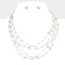 Galactic Pearl Collar Necklace