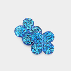 Crystal Clover Stud Earrings