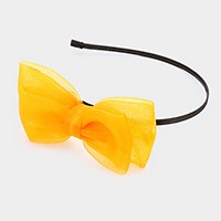 Mesh bow headband