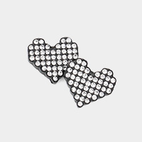 Crystal Pave Heart Stud Earrings