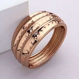 Hinged Metal Bangle Bracelet