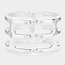 Hinged Metal Cage Bracelet