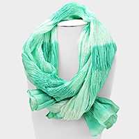 Ombre oblong wrinkle scarf