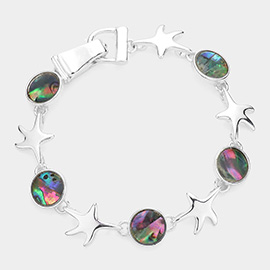 Abalone Starfish Link Magnetic Bracelet