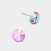 8mm Round Crystal Stud Earrings