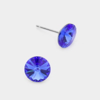 8mm Round Crystal Stud Earrings