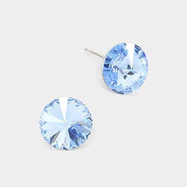 10mm Round Crystal CZ Stud Earrings