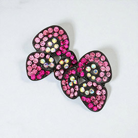 Crystal petal stud earrings