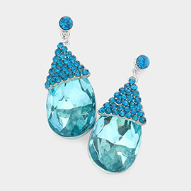 Teardrop Dangle Evening Earrings