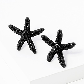 Crystal Paved Starfish Stud Earrings