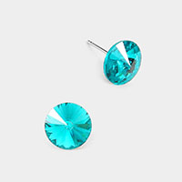 8mm Round Crystal Stud Earrings