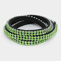 2-Row crystal wrap bracelet