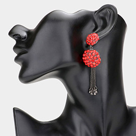 Bubble Stone Embellished Evening Earrings