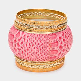 7PCS - Snake Skin Bangle Stack Bracelets