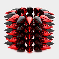 5-Row Spike Cone Stud Stretch Bracelet