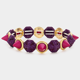 Spike Cone Stretch Bracelet