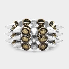 Metal Cone Stud Stretch Bracelet