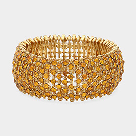 Crystal Cluster Stretch Bangle Bracelet