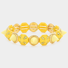 Spike Cone Stretch Bracelet