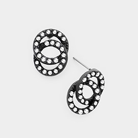 Double Round Stud Earrings