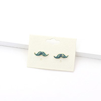 Mustache Stud Earrings