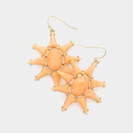 Resin Bead Sun Earrings