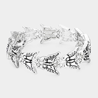 Butterfly Metal Stretch Bracelet