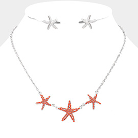 Triple Starfish Necklace