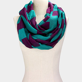 Chevron Pattern Infinity Scarf