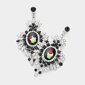 Sunflower Drop Evening Earrings