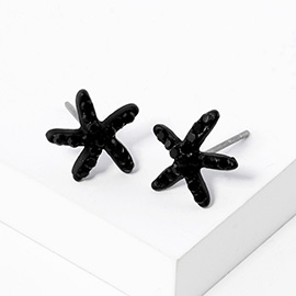 Crystal Paved Starfish Stud Earrings