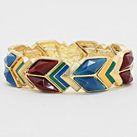 Chevron Gem Stretch Bracelet