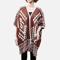 Tribal Fringe Acrylic Poncho