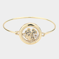 Elephant Charm Bangle Bracelet