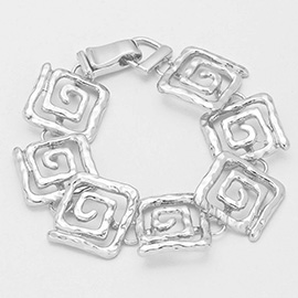 Metal Rigid Swirl Magnetic Bracelet