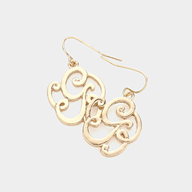 -G- Script Monogram Earrings