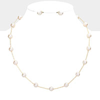 Pearl Station Necklace