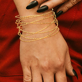 Textured Metal Crisscross Cuff Bracelet