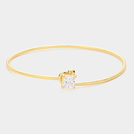 Asscher Crystal Hook Accented Bracelet