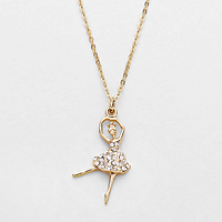 Crystal Pave Ballerina Necklace