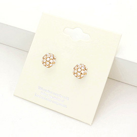 Shamballa Ball Stud Earrings