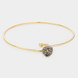 Crystal Pave Ball Hook Bracelet