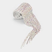 Rhinestone Fringe Open Bracelet