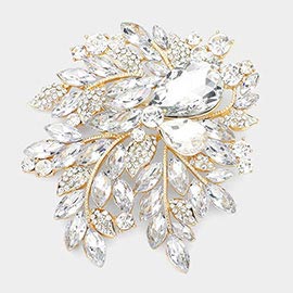 Floral Crystal Rhinestone Bouquet Brooch / Pendant