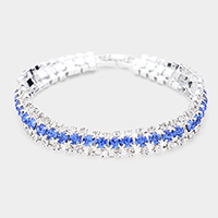 Crystal Rhinestone Evening Bracelet