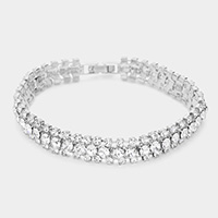 Crystal Rhinestone Evening Bracelet