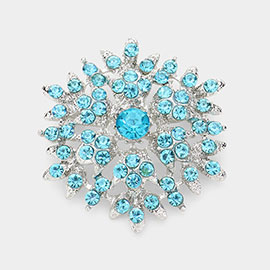 Bubble Stone Cluster Snowflake Pin Brooch