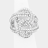 Twisted crystal stretch ring