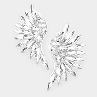 Marquise Stone Cluster Wing Clip on Earrings