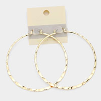 14K Gold Filled Metal Hoop Pin Catch Earrings